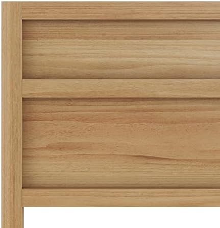 ComfIQ Serene Wood Panel Headboard with Clean-Line Design, Queen, Pine