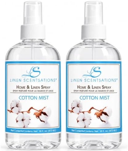 Linen Scentsations Fabric & Linen Spray for Bedding, Cotton Mist, 16oz x2