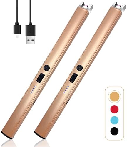 2 PCS Candle Lighter,Windproof Flameless Rechargeable Electric Lighter