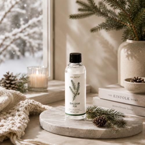 Airkeep Reed Diffuser Oil Refill/Balsam Fir/3.38oz（100ml/1 Pack/Scented Oil Refill for Reed Diffuser Home Fragrance for Bedroom, Bathroom Office Home Décor