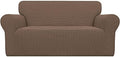 Easy-Going Stretch Oversized Loveseat Couch Covers Washable Brown