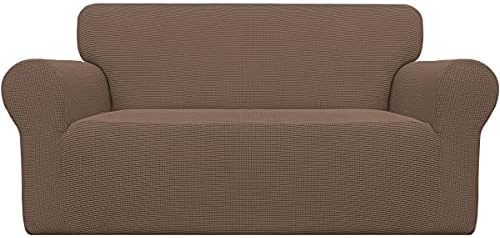 Easy-Going Stretch Oversized Loveseat Couch Covers Washable Brown