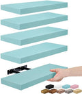 Sorbus 16 Inch Floating Shelves for Wall (5 Pack, Breezy Blue)