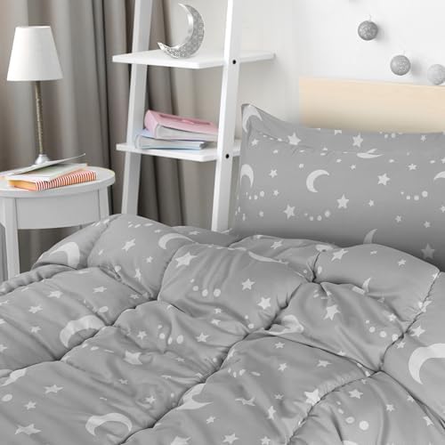 Utopia Bedding 3 Pc Kids Twin Comforter Set, Moon Star
