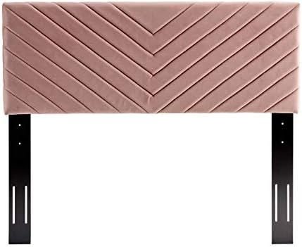 Modway Alyson Chevron Tufted Performance Velvet Full/Queen Headboard, Dusty Rose