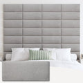 IFNOW Wall Mounted Headboard, Peel and Stick Panels, Medium Gray, Queen