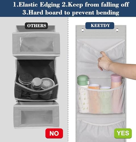 Over the Door Organizer Storage for Closet with 5 Pockets Organizer for Bedroom Bathroom, 2 Pack