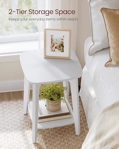 VASAGLE Side Table, 2-Tier Small Square End Table, Nightstand