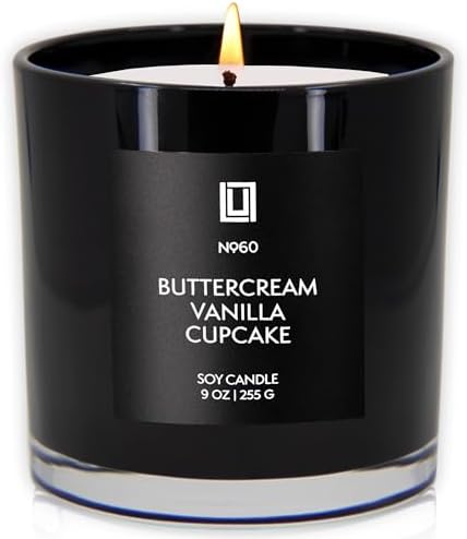Lulu Candles | Buttercream Vanilla Cupcake | Luxury Scented Soy Jar Candle | Hand Poured in The USA | Highly Scented & Long Lasting (9 Oz.)