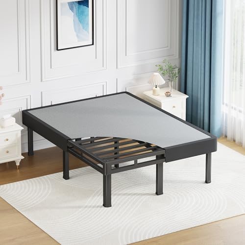 14" California King All-in-One Box Spring, Metal Bed Base with 9 Legs