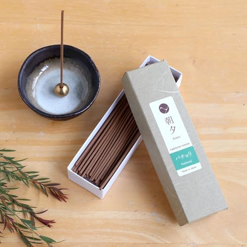 Asayu Japan Patchouli Incense Sticks, Traditional Japanese Incense, 20g
