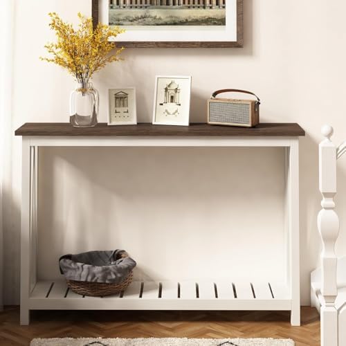 ChooChoo Farmhouse Console Table, Narrow Sofa Table for Entryway, 47 Inch
