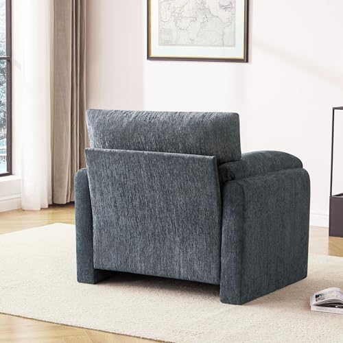 Howjoe 2 Pack Accent Chair for Living Room, Oversized Armchair, Blue