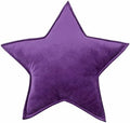 Moon Shaped Throw Pillow Star Couch Cushion Decorative Pillows Fluffy Velvet Stars Home Decor Plush for Bedroom (Star, Purple)