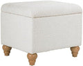 Spatial Order 22" Medium Rectangular Storage Ottoman - Cream Boucle