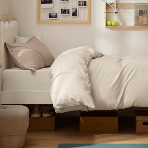 Bedsure Twin/Twin XL Duvet Cover, 1Pc Soft Double Brushed Bedding, Linen