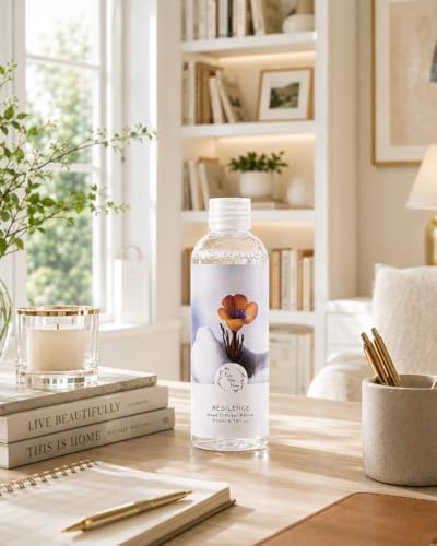 Reed Diffuser Oil Refill Dusty Lilac Scent - Strong Home Fragrance for Bathroom Shelf Decor 200ml