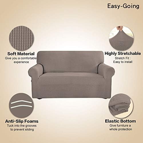 Easy-Going Stretch Oversized Sofa Couch Slipcover Washable Taupe