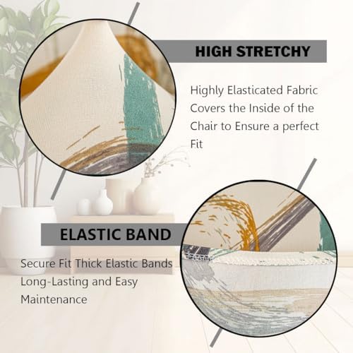 Accent Chair Covers with Arms Stretch Mid Century Modern Accent Chair Slipcovers 1-Piece Printed Banquet Arm Chair Cover Couch Sofa Covers Protector for Living Room Office Hotel #9