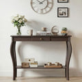 ChooChoo 39" Narrow Entryway Table with Drawer, Espresso