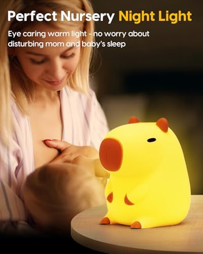 Amaredom Capybara Night Light, Cute Capybara Lamp, Baby Toddler Room Decor