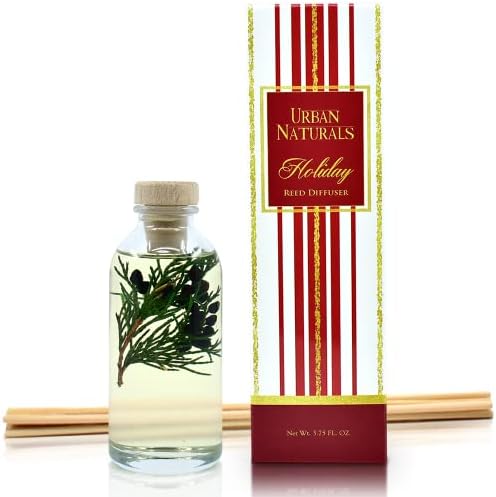 Urban Naturals Reed Diffuser Set, Cranberry & Pine - Bathroom Shelf Décor
