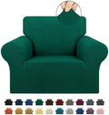 KEKUOU Stretch Chair Sofa Slipcover, Single Couch Cover,Hunter