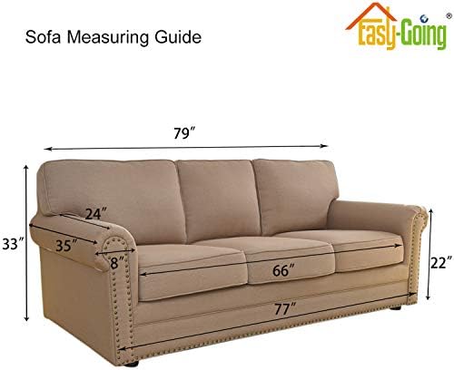 Easy-Going Stretch Couch Covers for Sofa Washable Large Olive Green