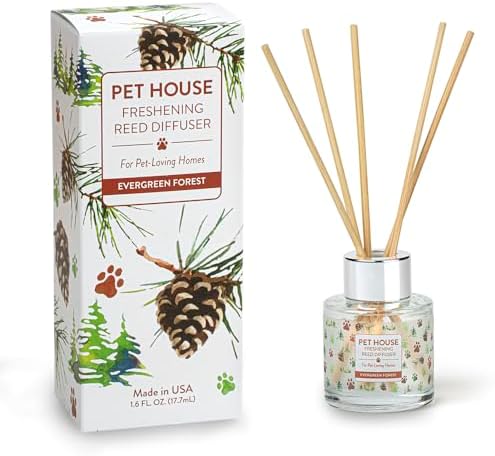 Evergreen Forest Home Freshening Reed Diffuser Set Pet House