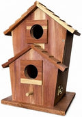 Cedar Bird House for Outside, Wooden Birdhouse for Outdoors, Bluebird House, Hanging Birdhouse with Predator Guard, Large Clean Out Door, All Natural Linseed Oil Finish