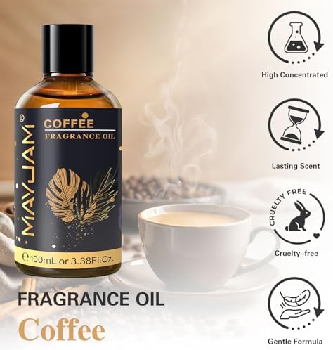 MAYJAM Coffee Fragrance Oil Essential Oils for Diffusers, 100ML/3.38FL.OZ