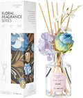 Chloefu Lan Lilac Reéd Diffuser Oil, 6.7 oz Refreshing Natural Essential Scented Oil with Purple Flower Diffuser Sticks,Bathroom Decor, Home & Office Decor,Diffuser Oil Gift Set