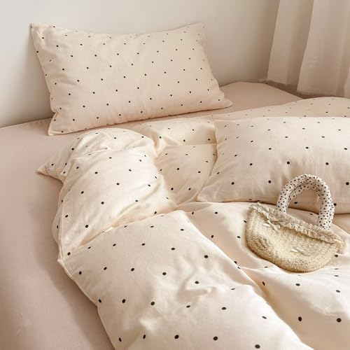 Polka Dot Duvet Cover Cotton Twin XL 68"×90",100% Cotton Bedding
