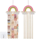 Munzong Rainbow Hair Clip Bow Holder, Hair Accessories Organizer 11x26 Inch