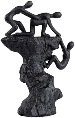 Hebdids - Abstract Wall-Climbing Sculpture in Matte Black,Living Room and Office Dynamic Climbing Wall Character Decoration, Black Statue, 8.27 x 5.12 x 1.97inches Elegant Black Home Decoration Gift