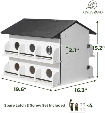 Kingsyard 12-Room Pre-Assembled Purple Martin House