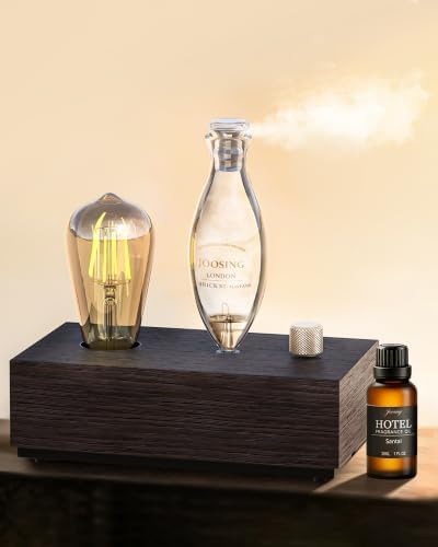 Waterless Diffuser, Rechargeable Battery 9H Runtime,3 Color Light with Bulb
