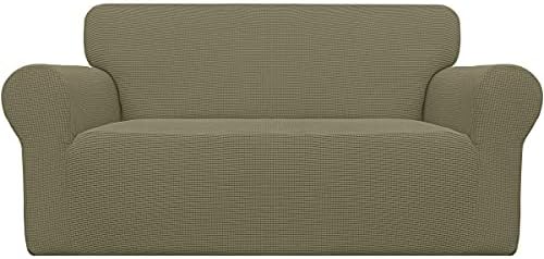 Easy-Going Stretch Oversized Loveseat Couch Covers Washable Khaki