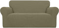 Easy-Going Stretch Oversized Loveseat Couch Covers Washable Khaki