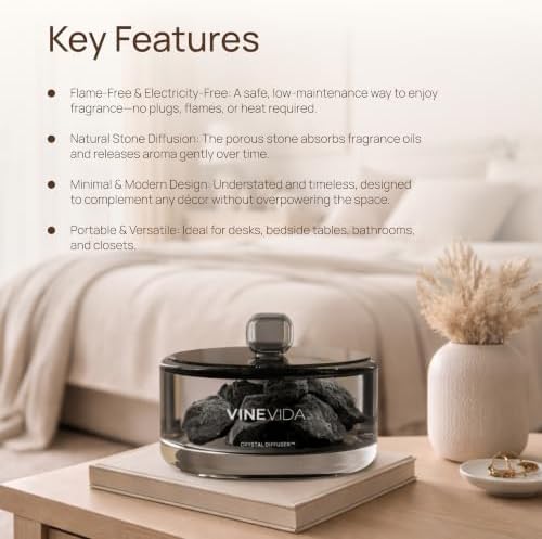 VINEVIDA Essential Oil Diffuser Stone | Passive Aroma Diffuser