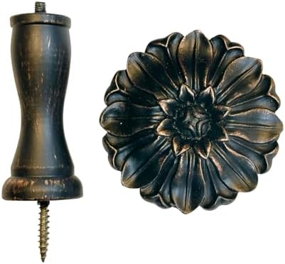 LOPGT Set of 2 Vintage Curtain Holdbacks Wall Mounted with Screws, Black