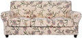 SearchI Stretch Sofa Cover Printed Couch Cover, Floral Pattern 4 Pieces Sofa Slipcover with 3 Separate Cushion Cover, Washable Furniture Protector for Living Room(Sofa, Yellow+Flower)