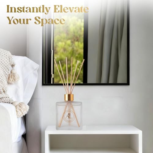 Frosted Reed Diffusers for Home |Premium Fragrance Diffuser | Frosted Diffuser Sticks in Oil Set with Cashmere Vanilla Scent |Smell Good Stuff | Long-Lasting Oil for Bathroom &Office 5 oz