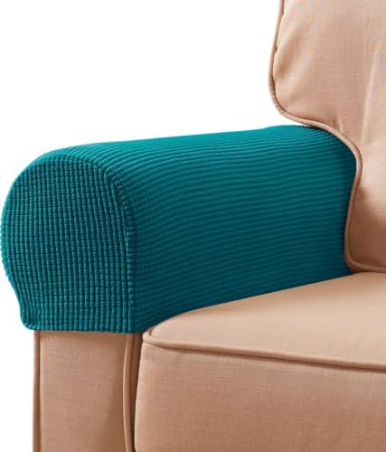 SUBRTEX Stretch Couch Arm Covers Set of 2, Non-Slip Sofa Armrest Slipcovers