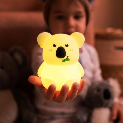 Slumber Pal, Koala Silicone Squishy Night Light for Kids, Cute Night Lamp