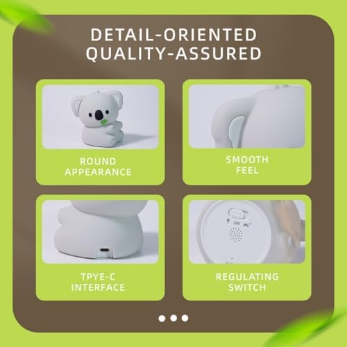 Koala Night Light for Adults Kids,Dimmable Bedside Lamp,Touch Control Night Lamp with 7 Colors 30Min Timer,Used for Camping Party Room Decor Thanksgiving Day Halloween Christmas Birthday Gifts