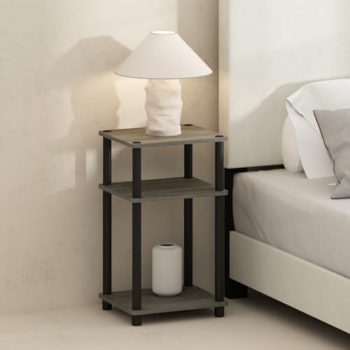Furinno JUST Toolless 3-Tier Night Stand, Open Storage, French Oak
