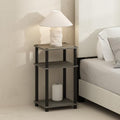Furinno JUST Toolless 3-Tier Night Stand, Open Storage, French Oak