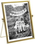 AceList Gold Picture Frame, 4 x 6 in Metal Floating Frame with Glass