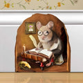 Mouse Reading Book, Wall Decor Sticker Decal, Kids Room, Classroom, Home, Bedroom, Bookcase, Book Lover, of Mice and Men, Children, Adorable, (Novelist Mouse)